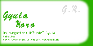 gyula moro business card